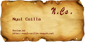 Nyul Csilla névjegykártya